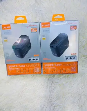 65W GaN Fast Charger With International Plugs & 3 USB-C Ports