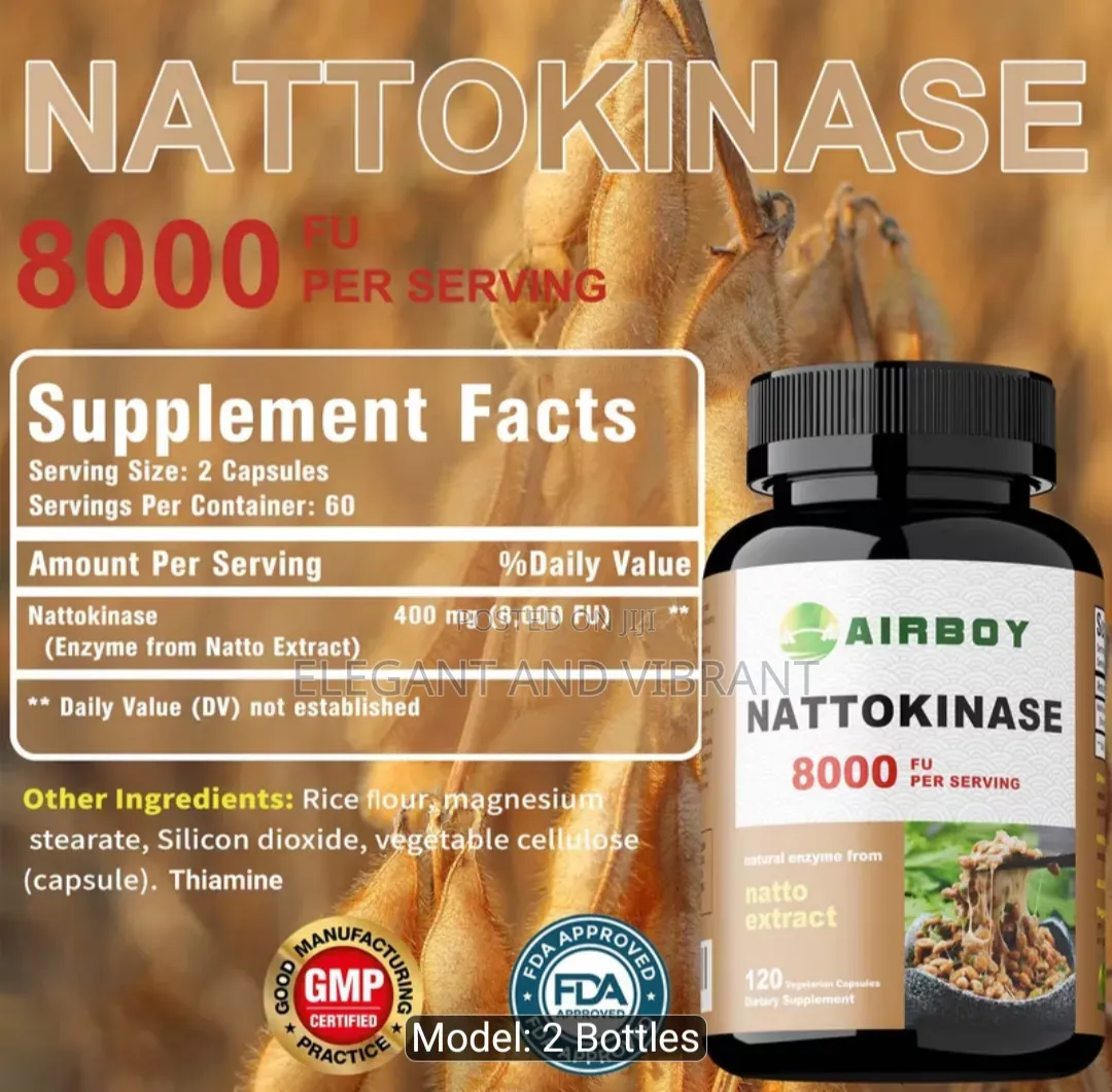 Nattokinase 8000FU Per Servings, 120 Caps
