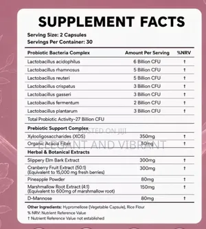 V Flora Women's Probiotics – SheJuicy,27Billion CFU,7stains Prebiotics