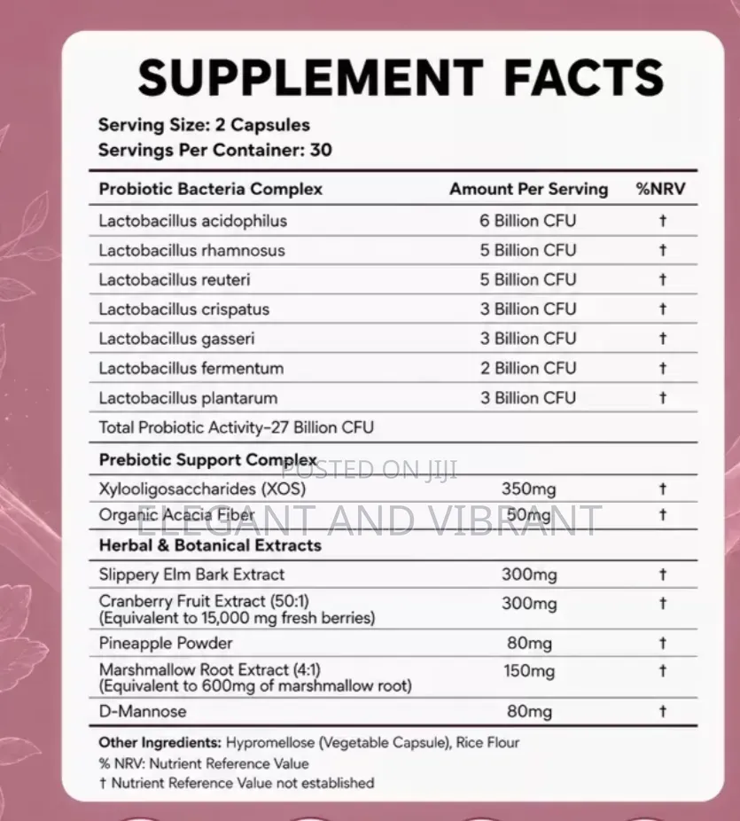 V Flora Women's Probiotics – SheJuicy,27Billion CFU,7stains Prebiotics