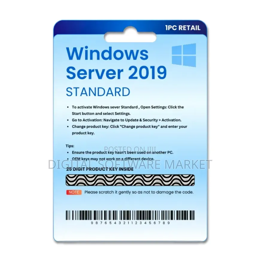 Windows Server 2019 Standard 1PC Original License Key