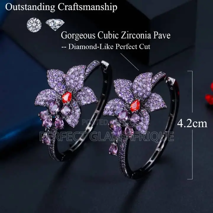 Quality Zirconia Dark Earrings