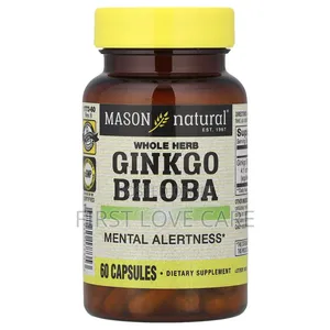 Mason Natural Whole Herb Ginkgo Biloba, 60 Capsules (125 Mg Per  Cap)
