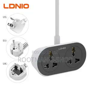 LDNIO SC2018 Universal 2 AC Outlet Extension Cord