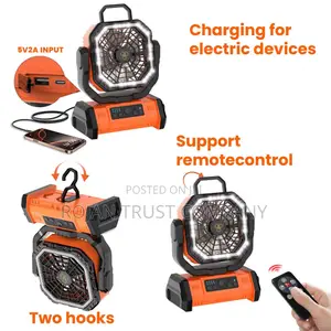 Rechargeable Fan With Led Light