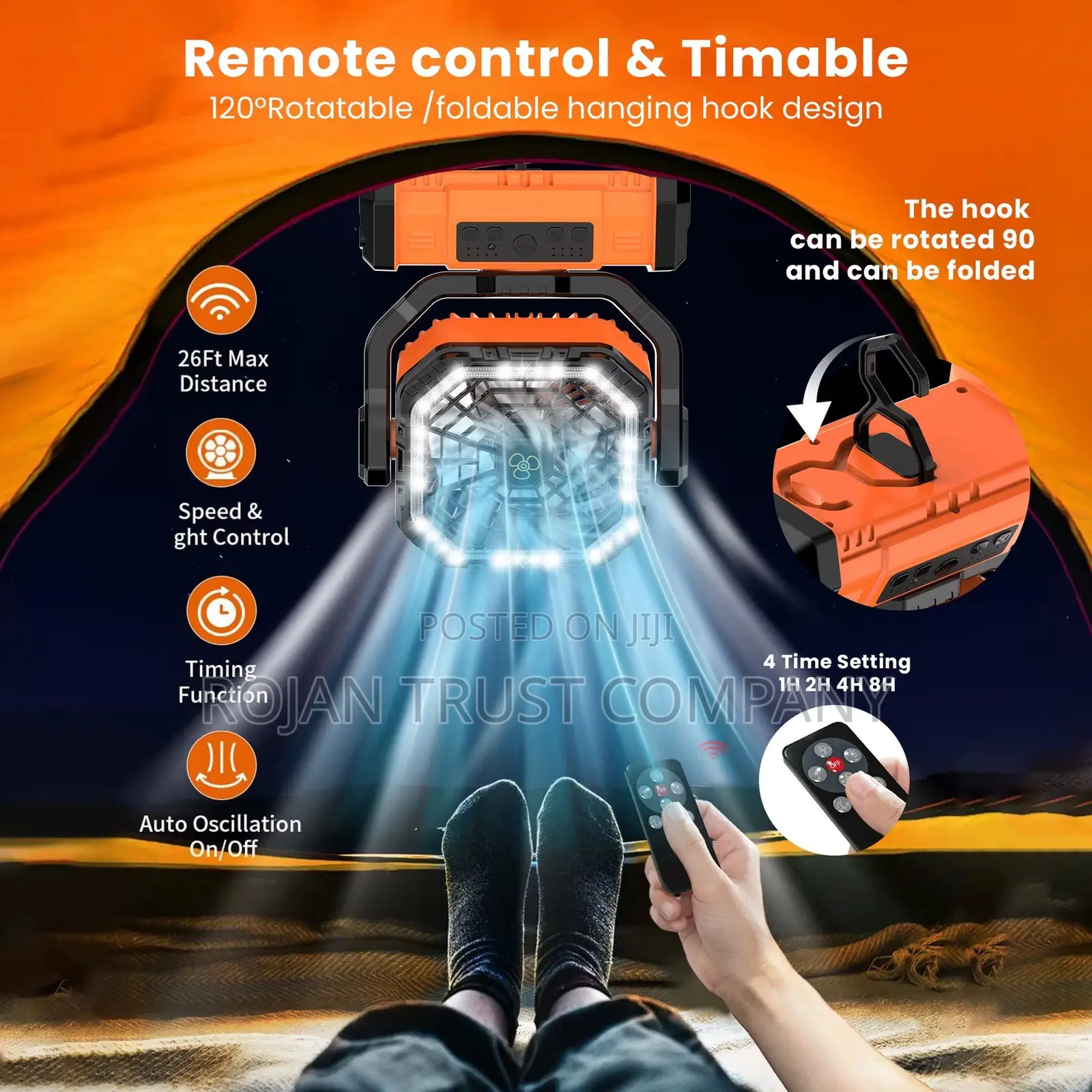 Rechargeable Fan With Led Light