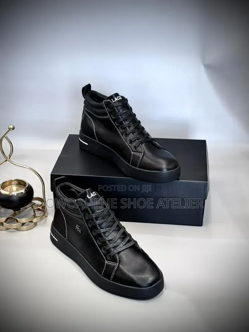 Lacoste High-Top Leather Sneakers