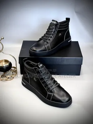 Lacoste High-Top Leather Sneakers