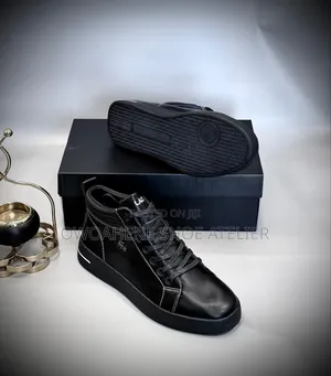 Lacoste High-Top Leather Sneakers