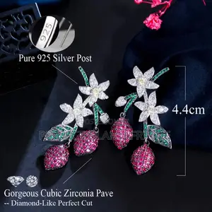 Flowery Zircon Earring