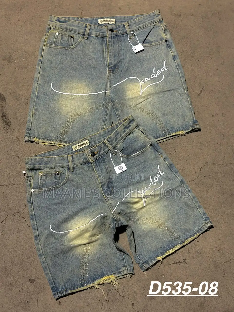 Trendy Distressed Denim Short Jeans for Men