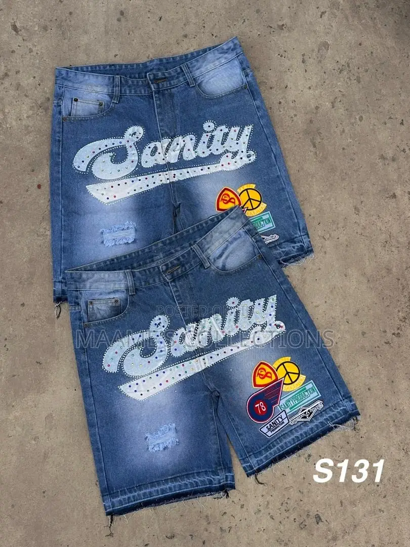 Men’s Stylish Graphic Denim Shorts