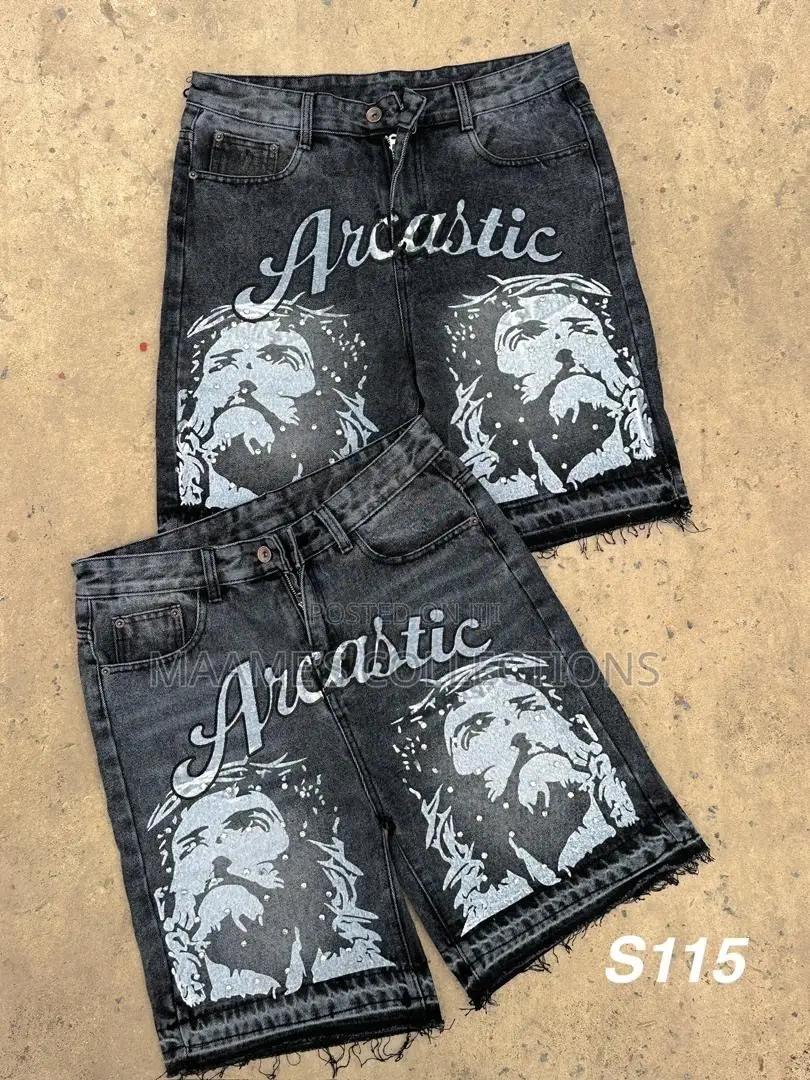 Men’s Stylish Graphic Denim Shorts