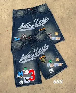 Men’s Stylish Graphic Denim Shorts