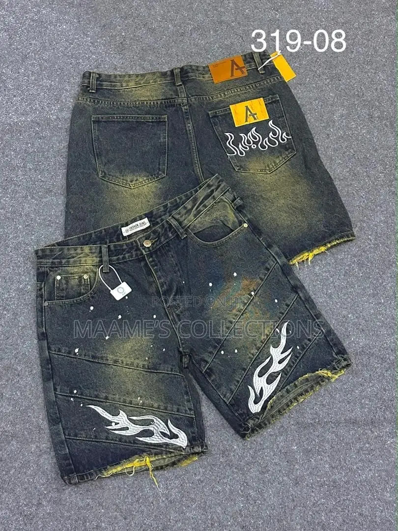 Men’s Stylish Graphic Denim Shorts