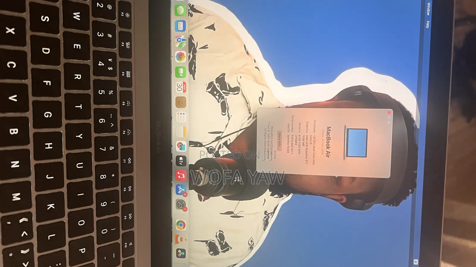 Laptop Apple MacBook Air 8GB Intel Core i5 SSD 320GB