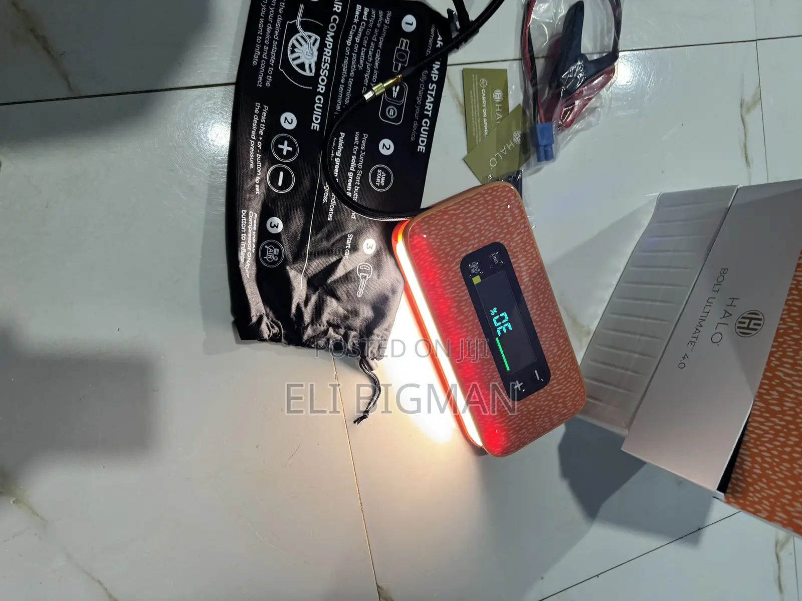 HALO Bolt Ultimate 4.0 (Jump Starter + Tire Inflator + 75W AC Power)