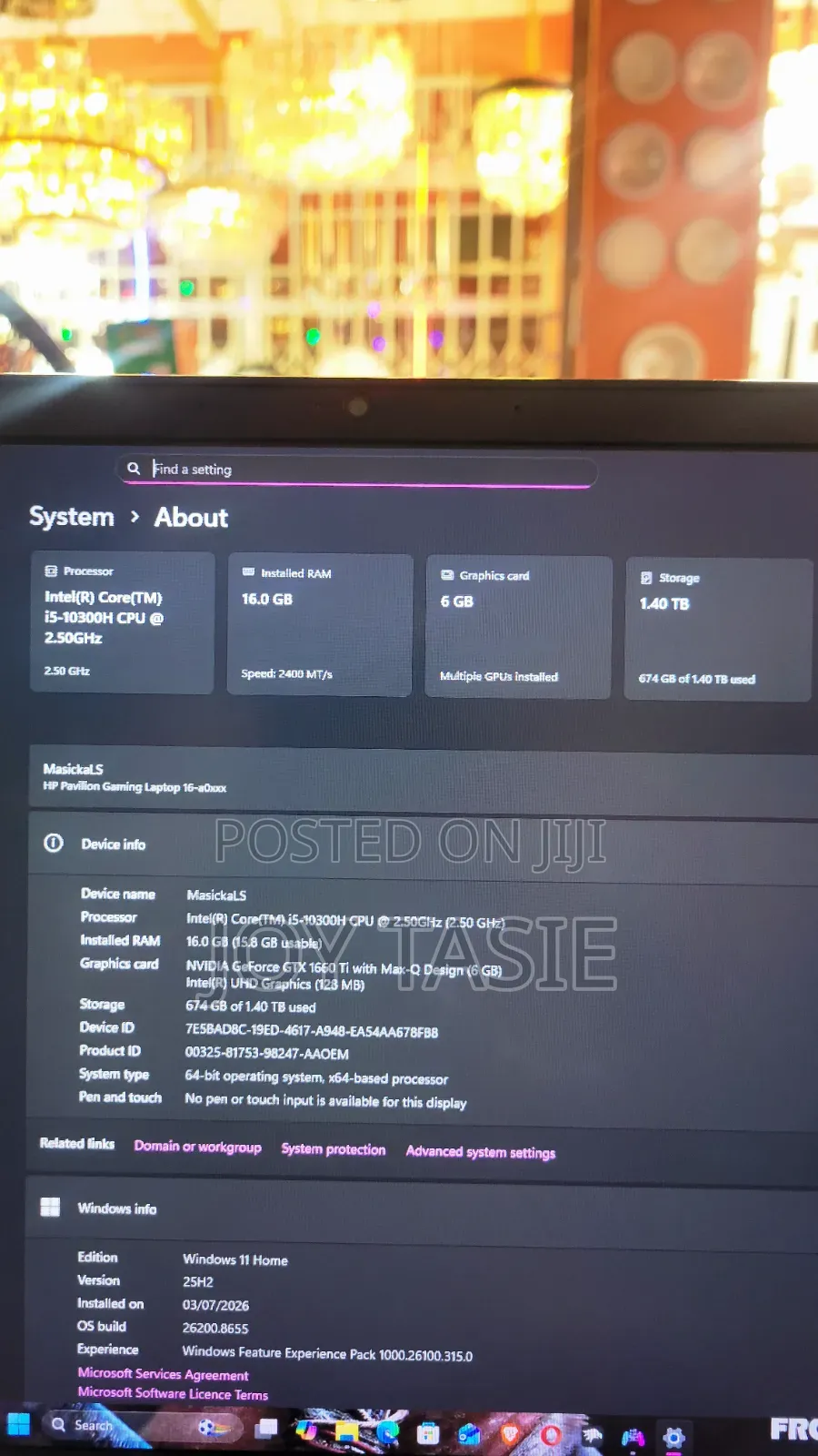 HP Pavilion Gaming Laptop 15-dk2xxx 16GB Intel Core i5 HDD+SSD 1.5T