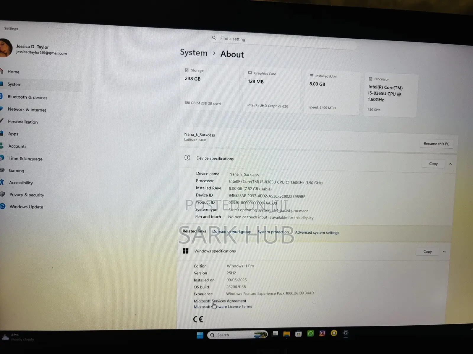 Laptop Dell Latitude 5400 8GB Intel Core i5 SSD 256GB