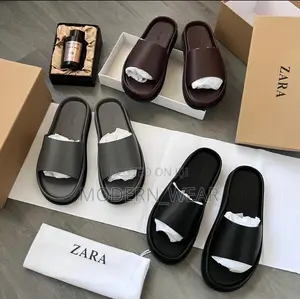 Zara Leather Slippers