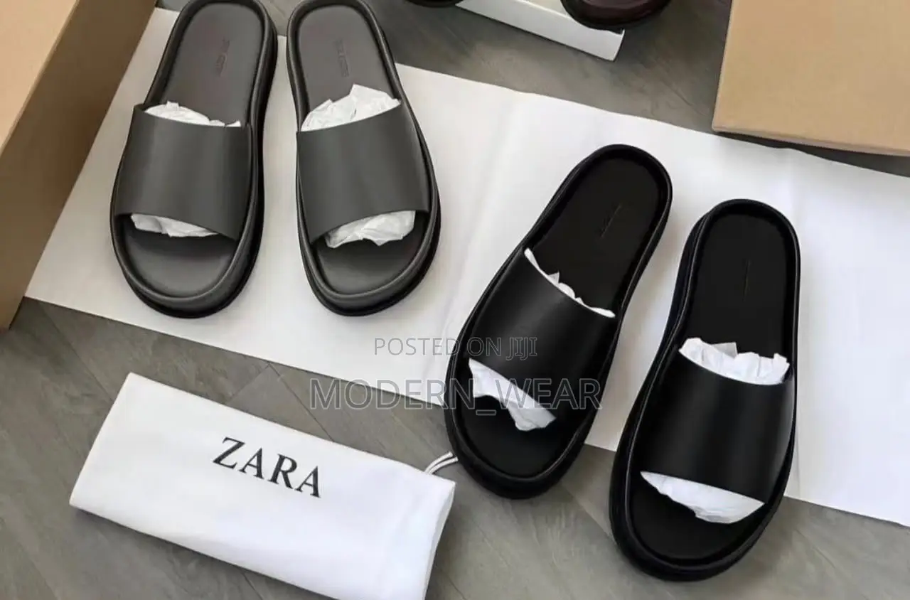 Zara Leather Slippers