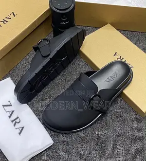 Zara Black Half Shoes