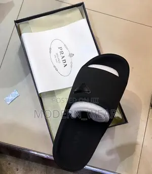 Black Prada Slippers