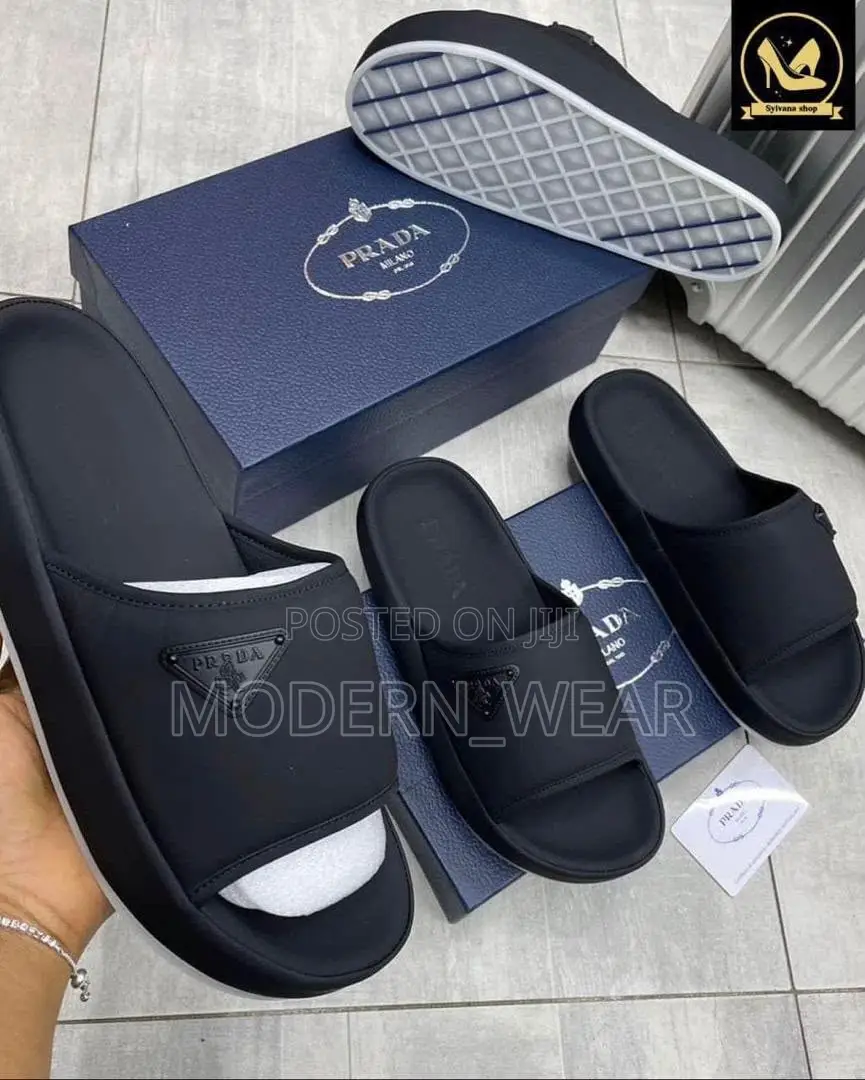 Black Prada Slippers