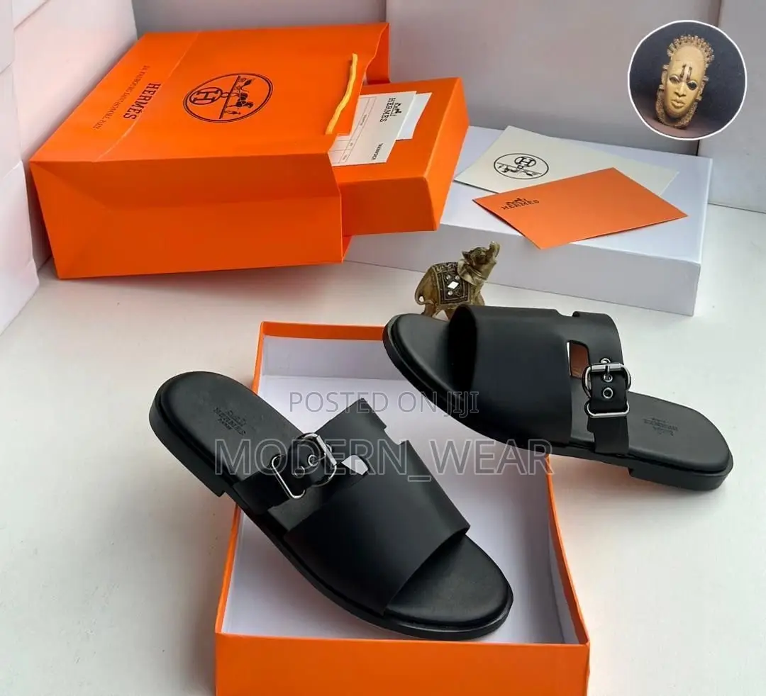Hermes Leather Slippers