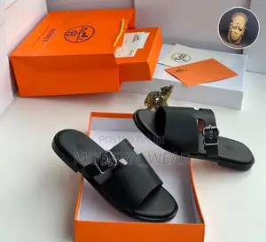 Hermes Leather Slippers