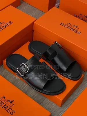 Hermes Leather Slippers