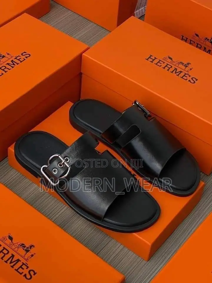 Hermes Leather Slippers