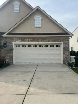 18ft X 8 Automatic Garage Door With Small Windows/ Fanlight  for Sale