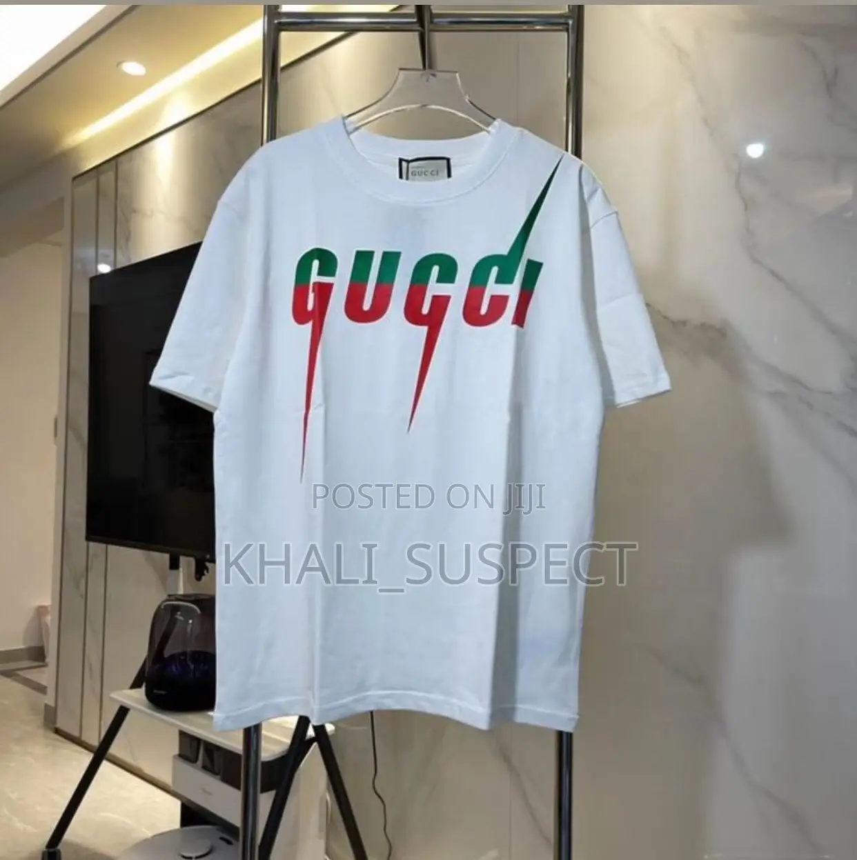 Gucci Blade Graphic White Tee – Fresh Drip Available