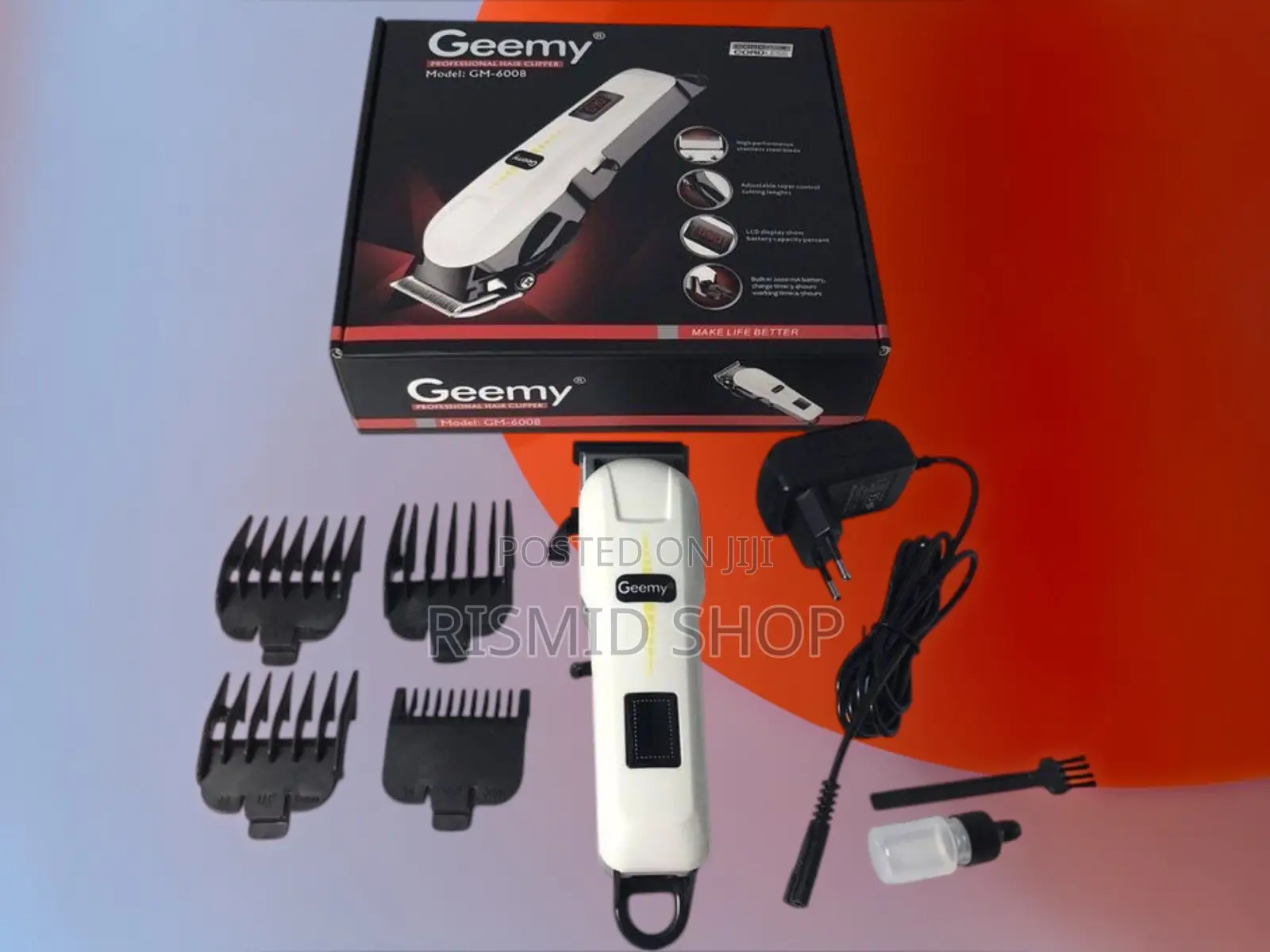 Geemy Gm-6008 Rechargeable Cordless Hair Clipper