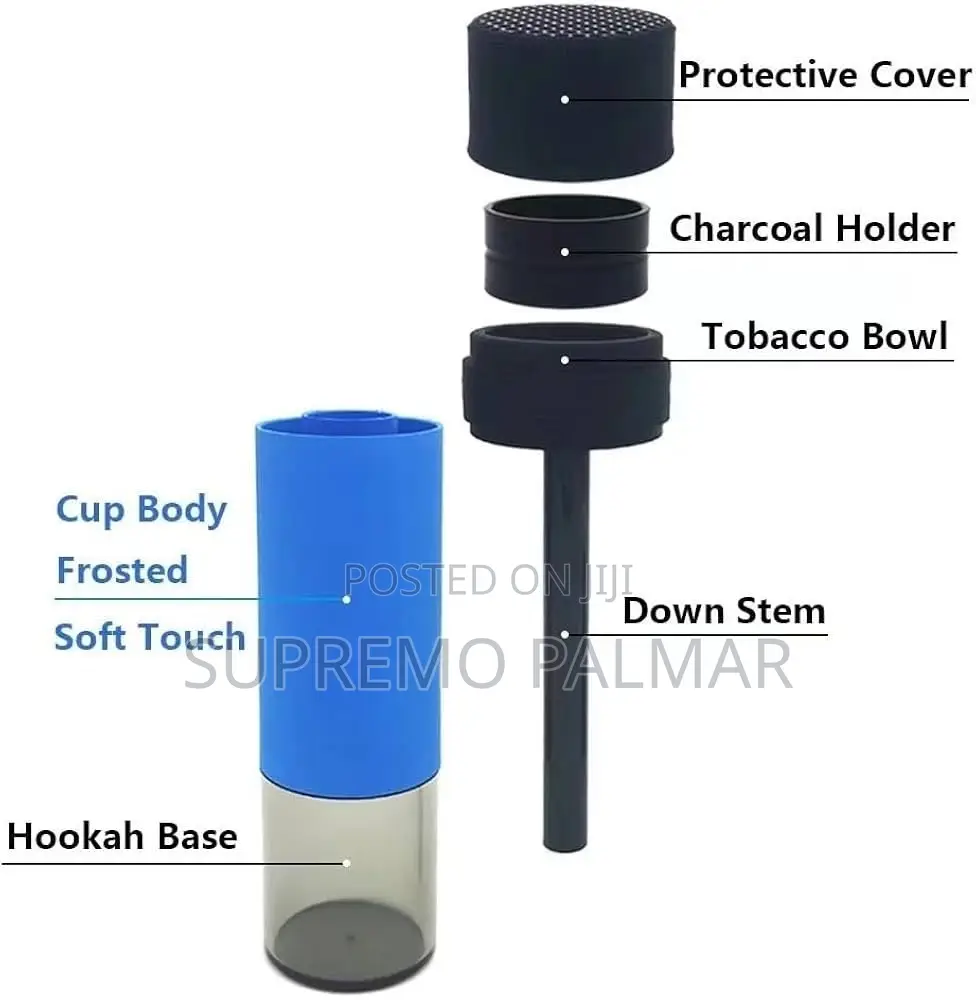 Portable Shisha Pot for Car & Outdoor Use - Mini Hookah With Hose