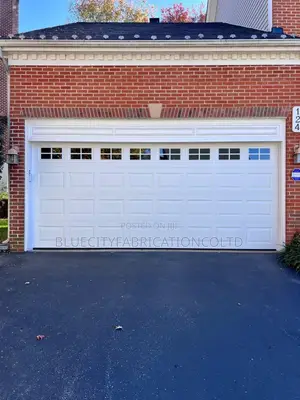 18ft X 8ft Garage Door With Small Windows/Fanlight for Sale