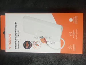 TORRAS PebbleLink Power Bank,ultra-Slim 10,000mAh Inbuilt USB-C Cable