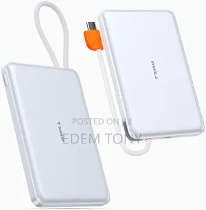 TORRAS PebbleLink Power Bank,ultra-Slim 10,000mAh Inbuilt USB-C Cable