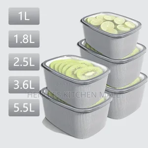 5-Set Storage Bowls Set (Sizes From 1l-5l)