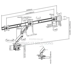 Monitor Mount for Three Screens