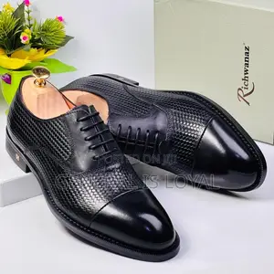 Richwanz Black Lace Wave Design Men’s Shoe