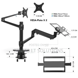 Laptop and Monitor Arm With Gas Spring