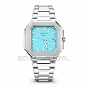 Patek Philippe Cubitus Horizontally Embossed Turquoi/Tiffany Blue Dial
