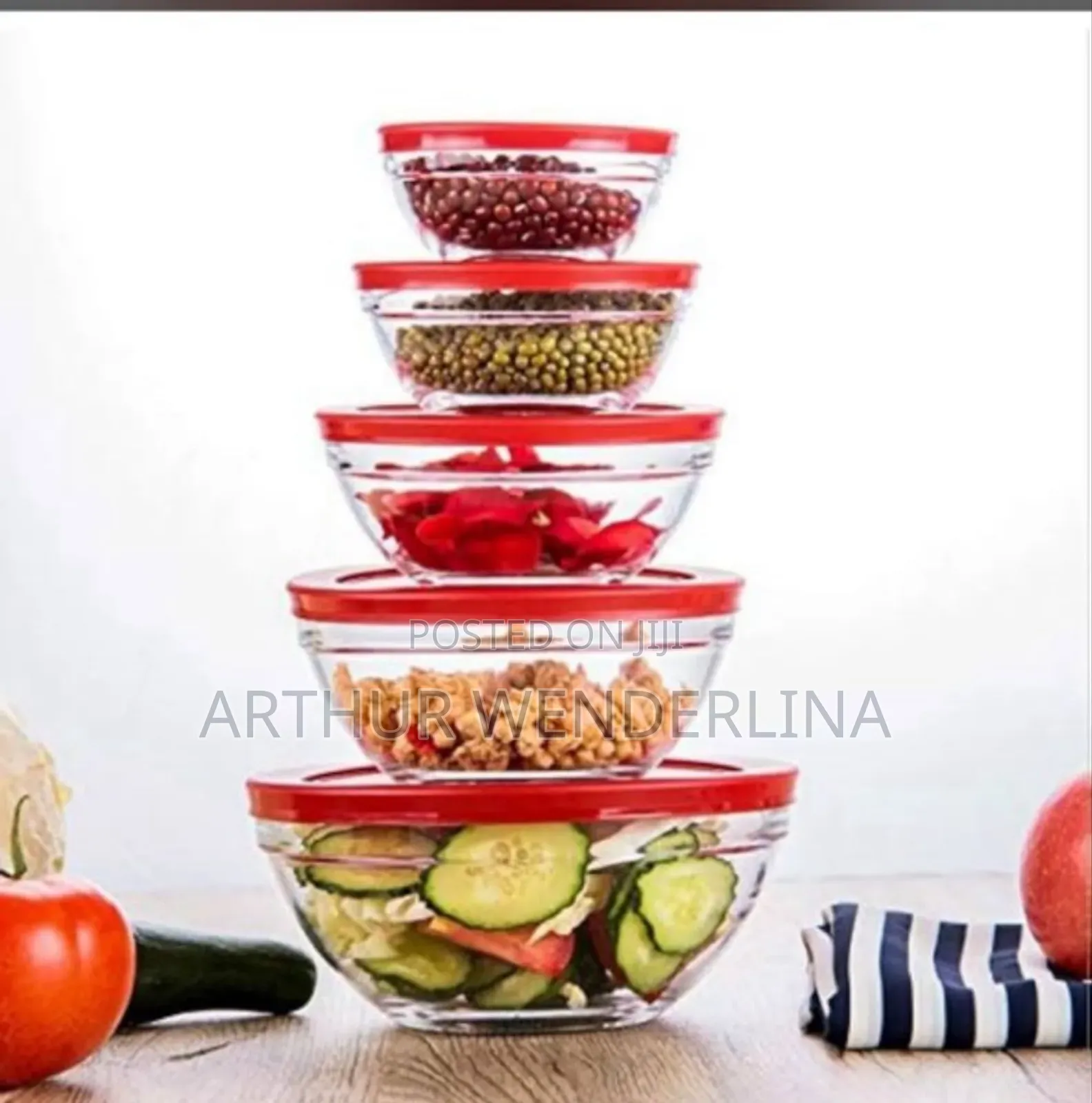 Joy Jolt Glass Container Storage 18pieces