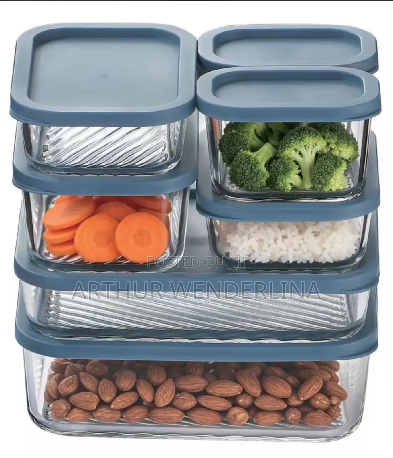 Joy Jolt Glass Container Storage 18pieces