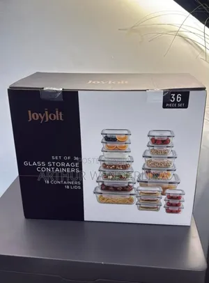 Joy Jolt Glass Container Storage 18pieces