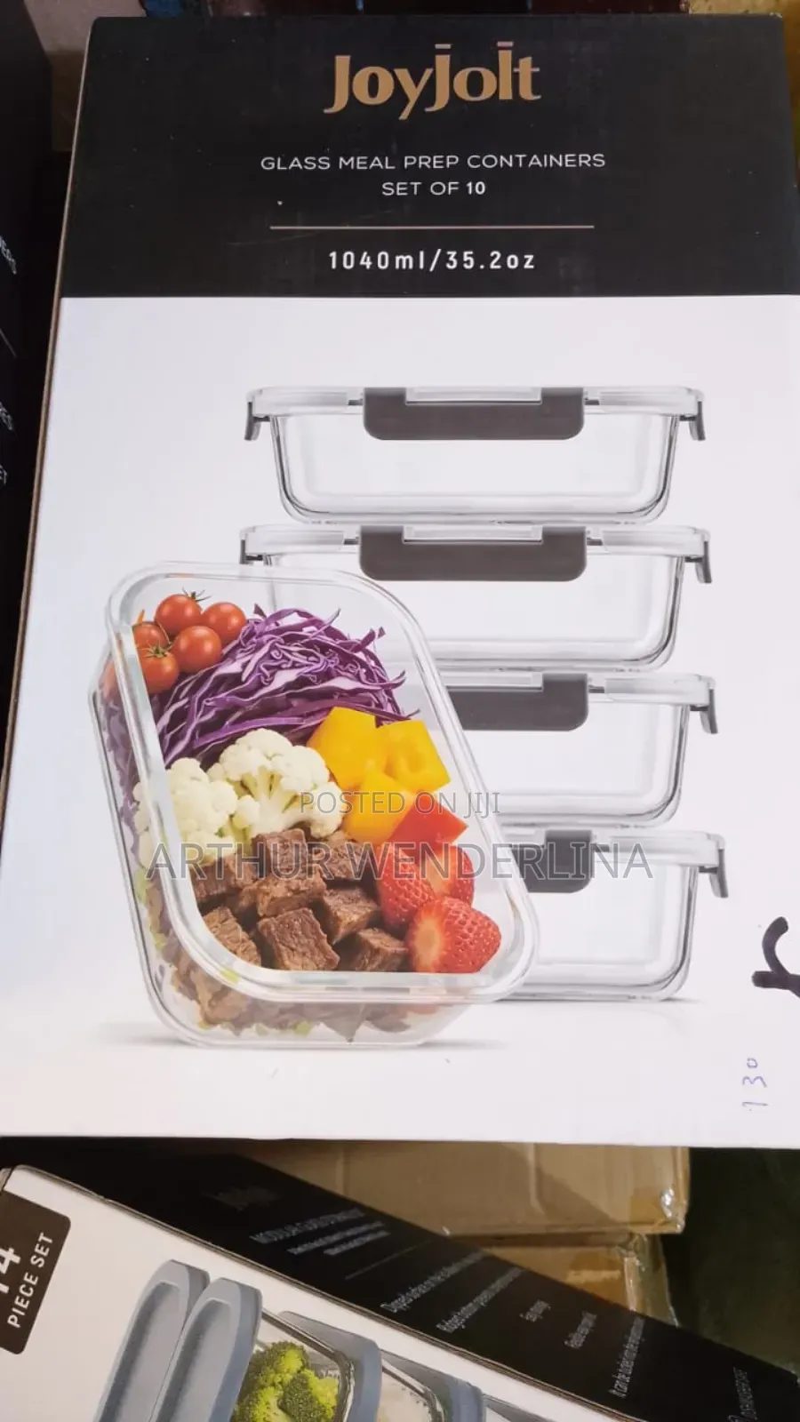 Joy Jolt Glass Container Storage 18pieces
