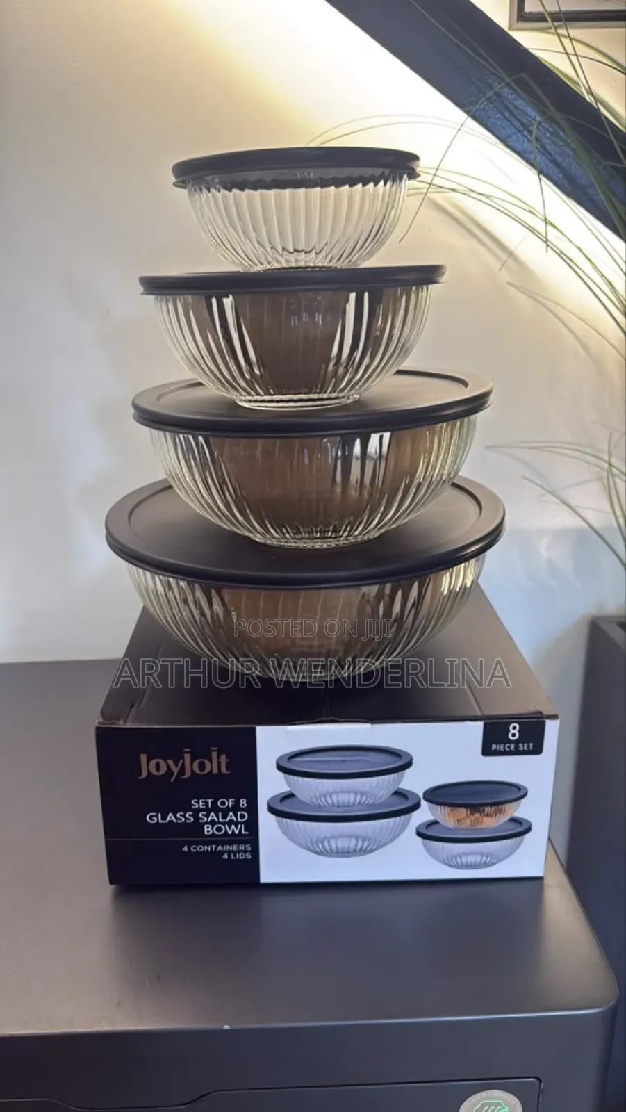 Joy Jolt Glass Container Storage 18pieces