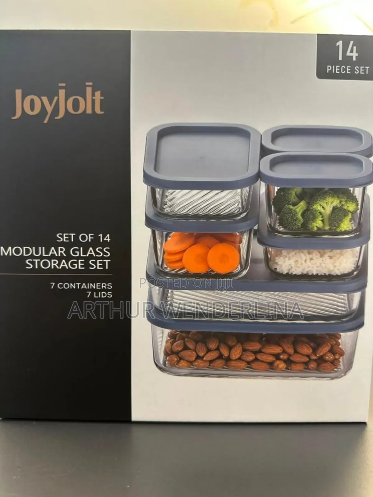 Joy Jolt Glass Container Storage 18pieces